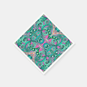 Serviette En Papier Dessin de serviette de papier floral