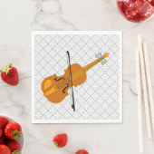 Serviette En Papier Dessin de violon (En situation)