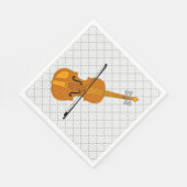 Serviette En Papier Dessin de violon (Coin)