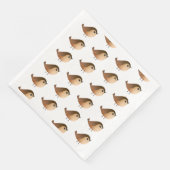 Serviette En Papier Dessin d'Oiseau de Bruant (Coin)