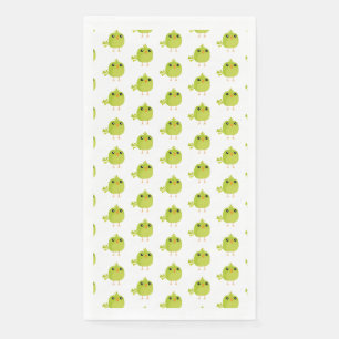 Serviette En Papier Dessin d'oiseau vert