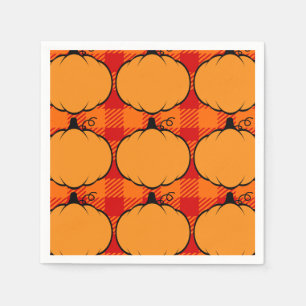 Serviette En Papier Dessin du Citrouille de Thanksgiving