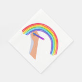 Serviette En Papier Dessin d'un arc-en-ciel (Coin)