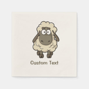 Serviette En Papier Dessin en mouton beige