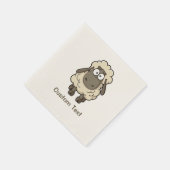 Serviette En Papier Dessin en mouton beige (Coin)