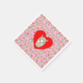 Serviette En Papier Dessin face de llama mignon (Coin)