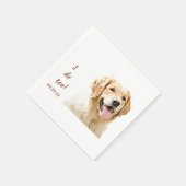 Serviette En Papier Dessin Golden Retriever Chien Personnalisé Je fais (Coin)