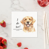 Serviette En Papier Dessin Golden Retriever Chien Personnalisé Je fais (En situation)