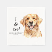 Serviette En Papier Dessin Golden Retriever Chien Personnalisé Je fais (Devant)