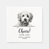 Serviette En Papier Dessin Goldendoodle Chien Dessin Personnalisé Salu (Devant)