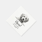 Serviette En Papier Dessin Goldendoodle Chien Dessin Personnalisé Salu (Coin)