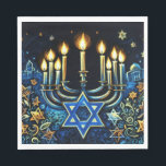 Serviette En Papier Dessin Hanoukka Gift Menorah Pastel<br><div class="desc">Des objets de vacances à thème conçus par Umua. Imprimé et expédié par Zazzle ou ses filiales.</div>
