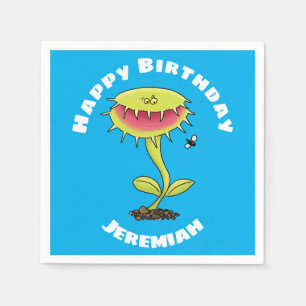 Serviette En Papier Dessin humoristique du plante des pièges à mouch