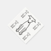 Serviette En Papier Dessin italien Greyhound Dog (Coin)