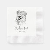 Serviette En Papier Dessin main de chien australien personnalisé (Devant)