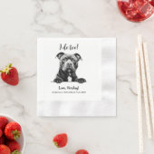 Serviette En Papier Dessin main de chien robuste Personnalisé Je fais (En situation)