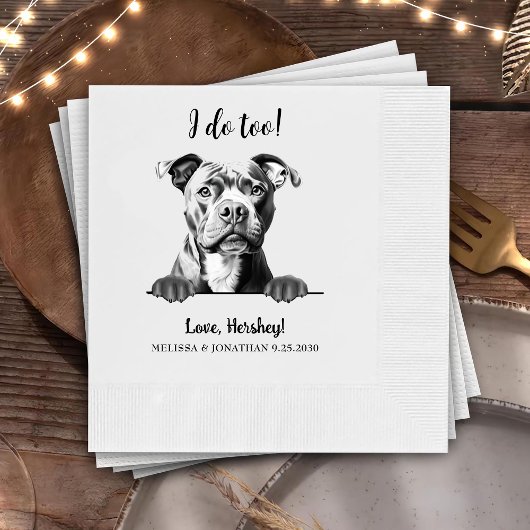 Serviette En Papier Dessin main de chien robuste Personnalisé Je fais