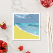 Serviette En Papier Dessin numérique d'été doux (En situation)