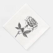 Serviette En Papier dessin rose (Coin)