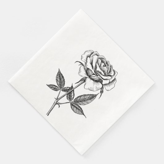 Serviette En Papier dessin rose (Coin)