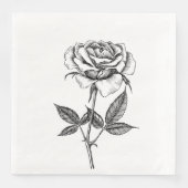 Serviette En Papier dessin rose (Devant)