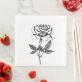 Serviette En Papier dessin rose (En situation)