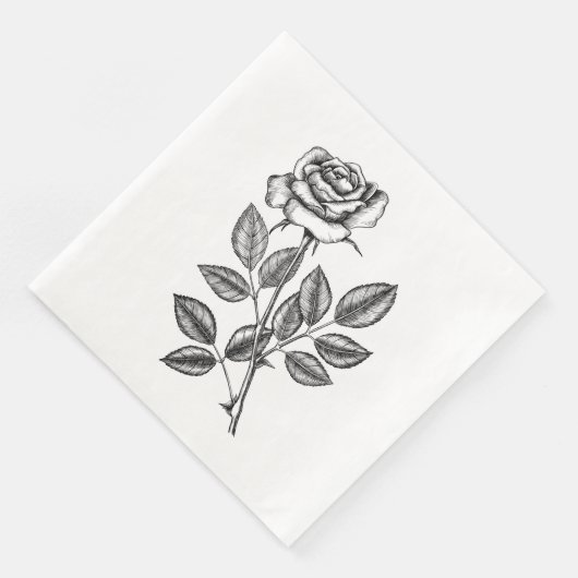 Serviette En Papier dessin rose 2 (Coin)