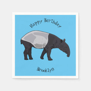 Serviette En Papier Dessin sur Tapir