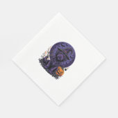 Serviette En Papier Dessin vectoriel de chien de sorcière de citrouill (Coin)
