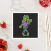 Serviette En Papier Dessin Zombie Halloween Party (En situation)