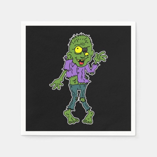 Serviette En Papier Dessin Zombie Halloween Party (Devant)