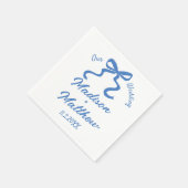 Serviette En Papier Dessins à main Doodles Ribbon Bow Mariage (Coin)