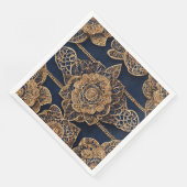 Serviette En Papier dessins dorés art IA  (Coin)