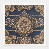 Serviette En Papier dessins dorés art IA  (Devant)