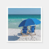 Serviette En Papier Destin Florida Chaises Et Papier Parapluie Napkin (Devant)
