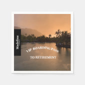 Serviette En Papier Destination de la carte d'embarquement du coucher (Devant)