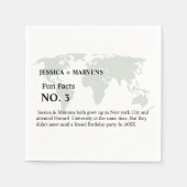 Serviette En Papier Destination Fun fact mariage, dîner de répétition (Devant)