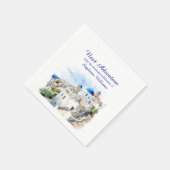 Serviette En Papier Destination Grèce île Partie de retraite (Coin)