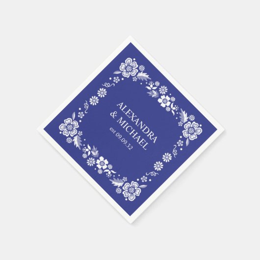 Serviette En Papier Destination Grèce Mariage Santorin (Coin)