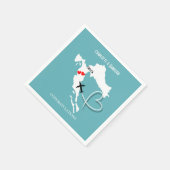 Serviette En Papier Destination mariage Croatie (Coin)
