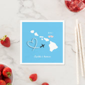 Serviette En Papier Destination Mariage Hawaii (En situation)