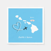 Serviette En Papier Destination Mariage Hawaii (Devant)