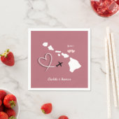 Serviette En Papier Destination Mariage Hawaii (En situation)