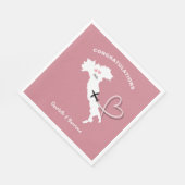 Serviette En Papier Destination Mariage Italie Europe Rose Gold (Coin)