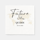 Serviette En Papier Destination moderne future Mme douche nuptiale (Devant)