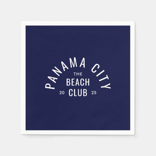 Serviette En Papier Destination personnalisée du Beach Club Deep Blue (Devant)
