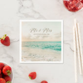 Serviette En Papier Destination Sunset Beach Wedding (En situation)