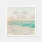 Serviette En Papier Destination Sunset Beach Wedding (Devant)
