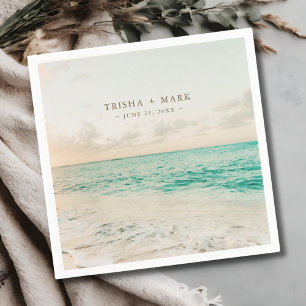 Serviette En Papier Destination Sunset Beach Wedding