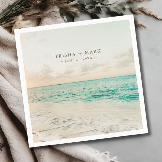 Serviette En Papier Destination Sunset Beach Wedding